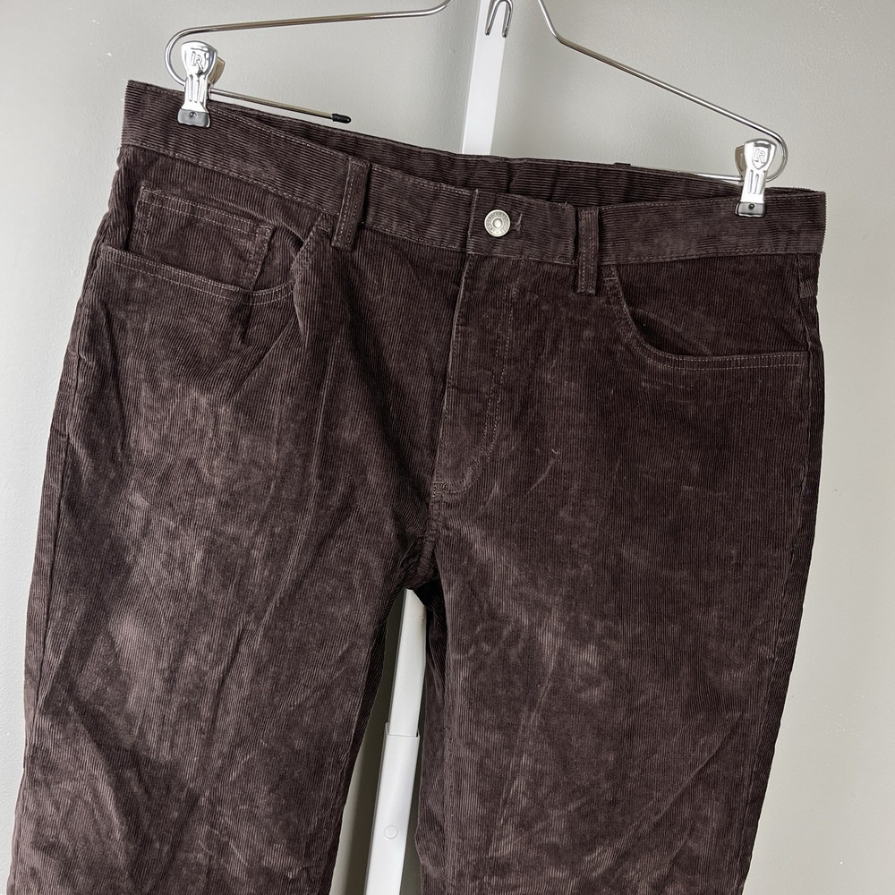 Brooks Brothers Corduroy Pants Mens 36x32 Dark Chocolate Brown‎ Straight Leg
